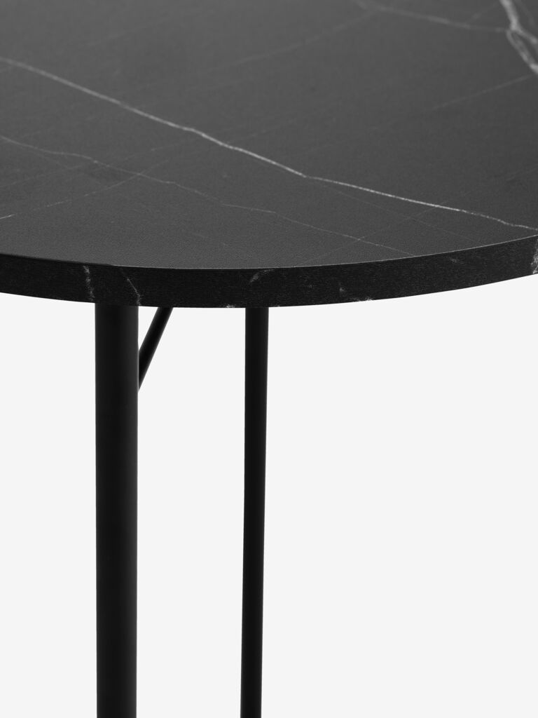 Mesa de canto TURUP Ø40 mármore/preto