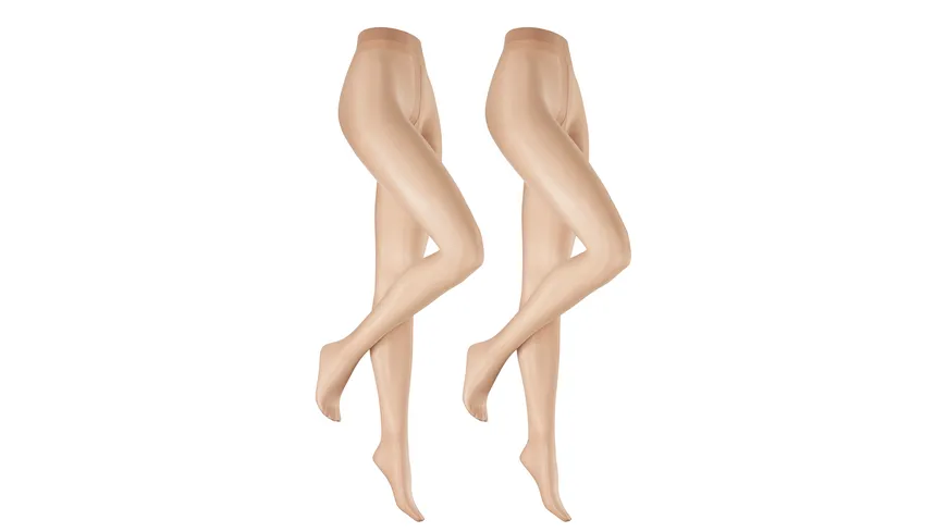 Hudson Damen Feinstrumpfhose SIMPLY SHINE 15 DEN 2er Pack teint