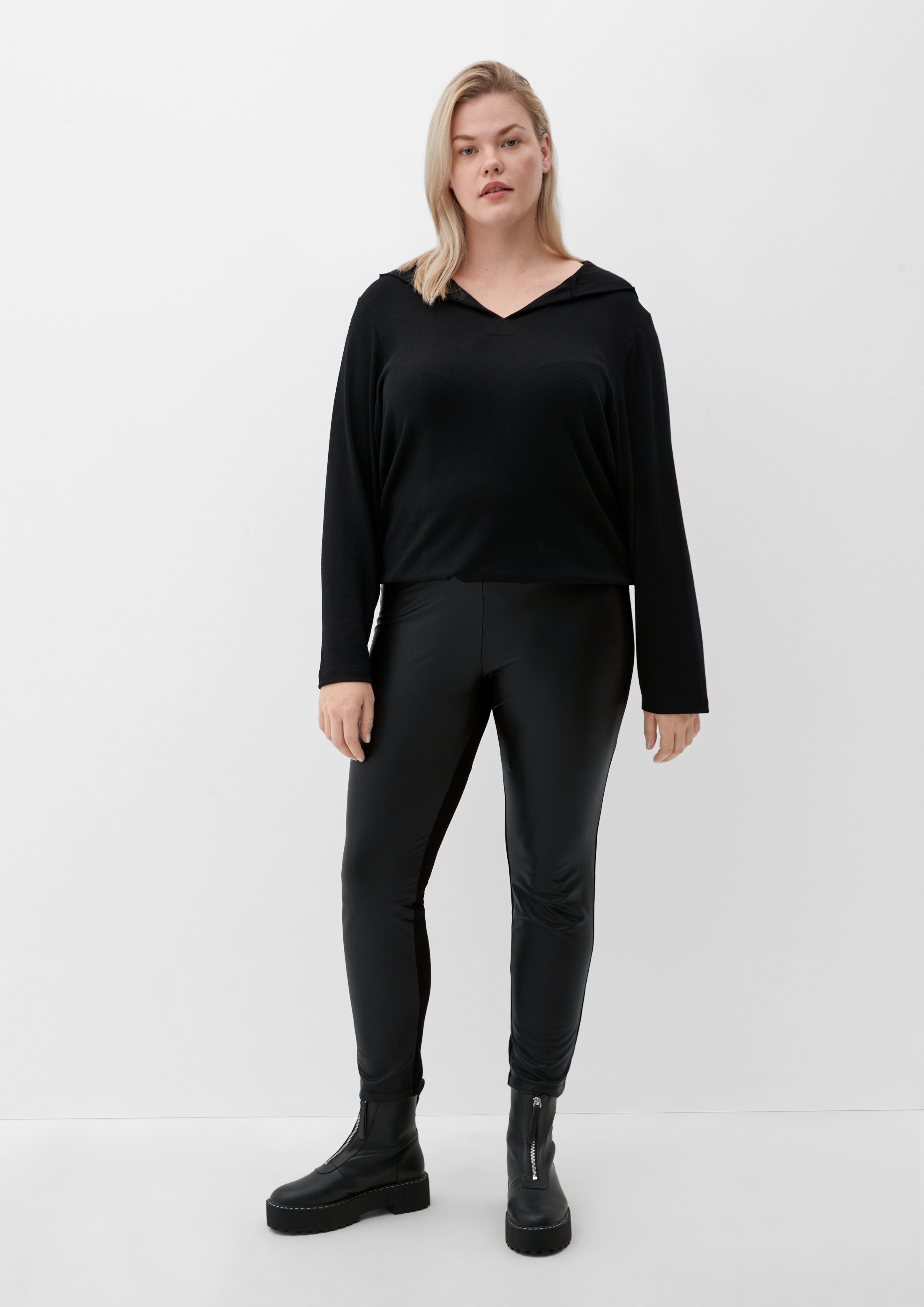 Leggings mit Front in Lederoptik  2125288-9999