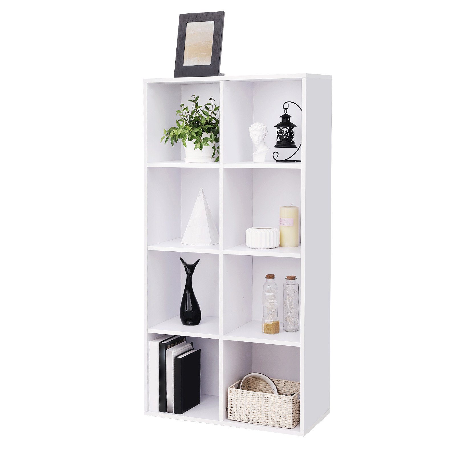 VASAGLE Bücherregal Standregal, Raumteiler, freistehend, Dekoration