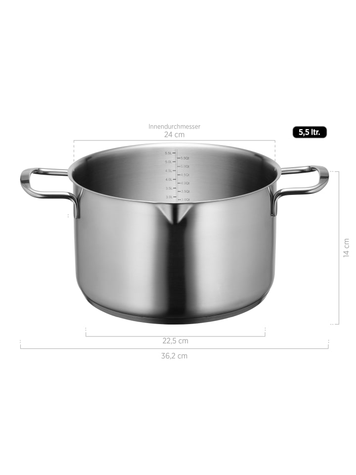 Mäser Kochtopf, Edelstahl Sanvito in Silber günstig kaufen onesize