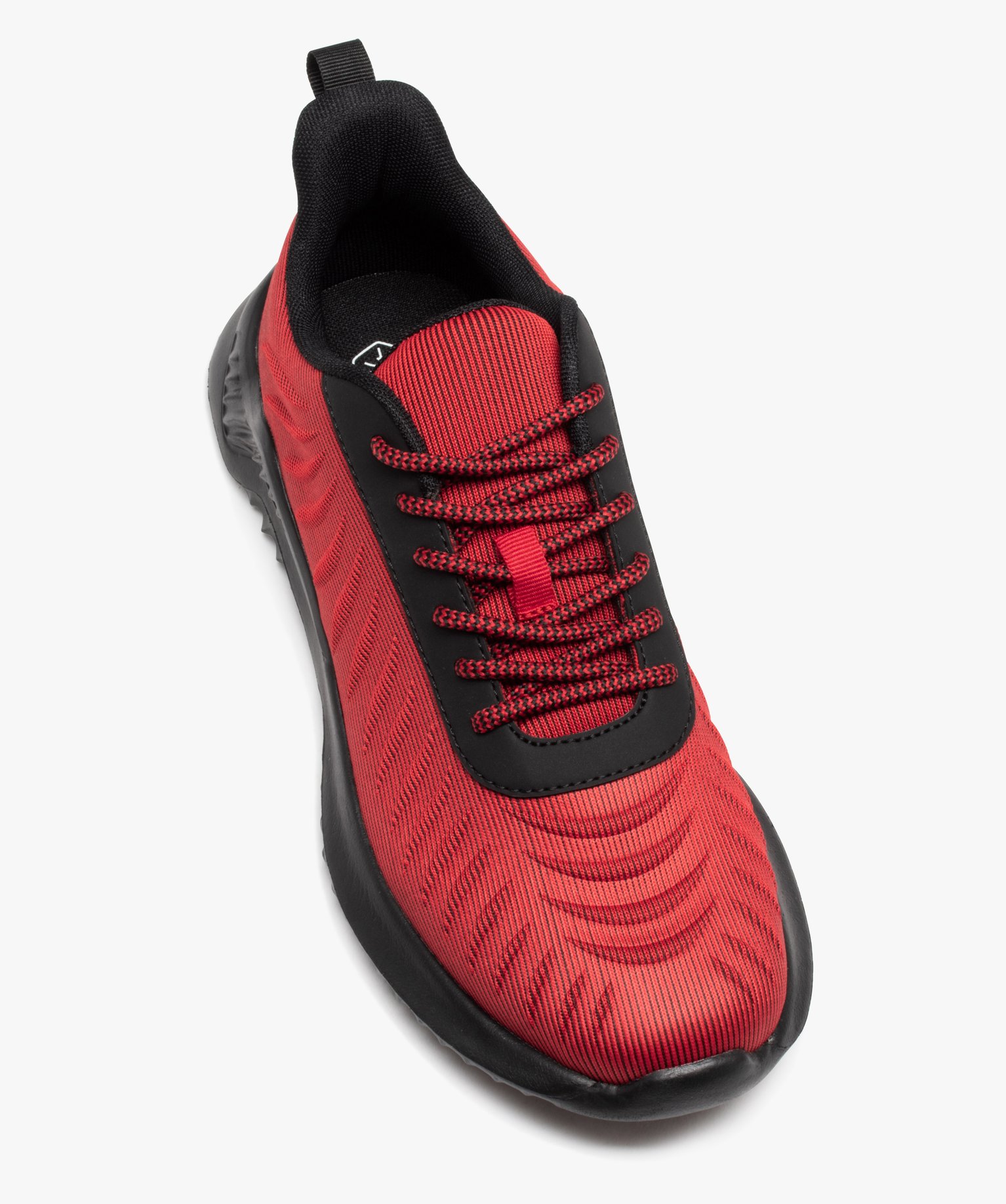Baskets homme en mesh avec motifs en relief rouge | GEMO