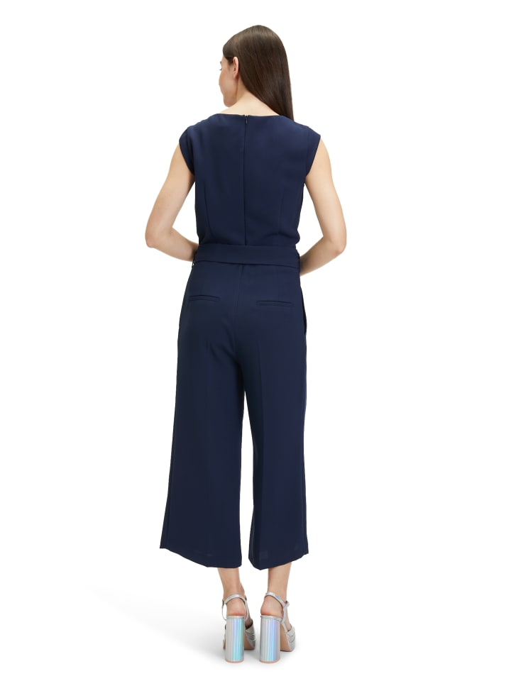 CARTOON Jumpsuit mit Bindegürtel in Navy Blue günstig kaufen 44