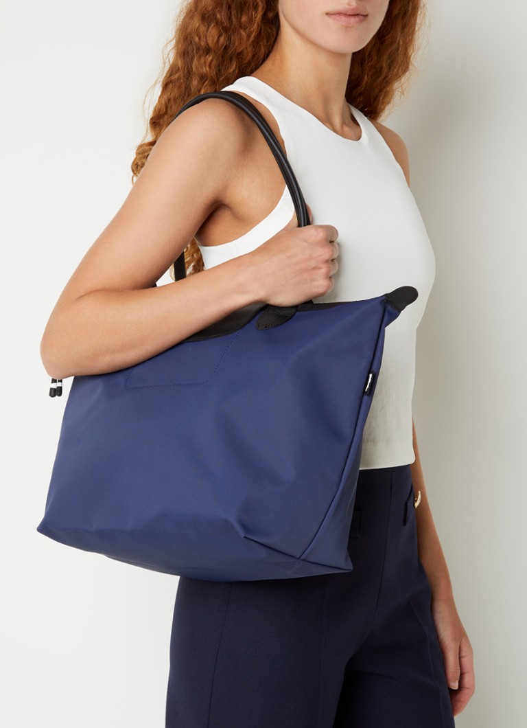 Longchamp Le Pliage Energy -olkalaukku L, kangasta, nahkayksityiskohdilla