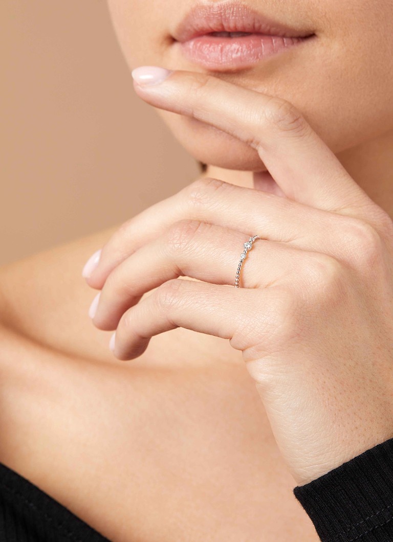 14 karátos fehérarany Diamond Point Joy gyűrű 0,07 ct gyémánttal