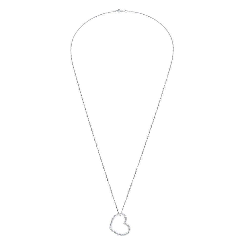 Elli Elli Collier Herz-Form Zirkonia 925 Sterling Silber collier