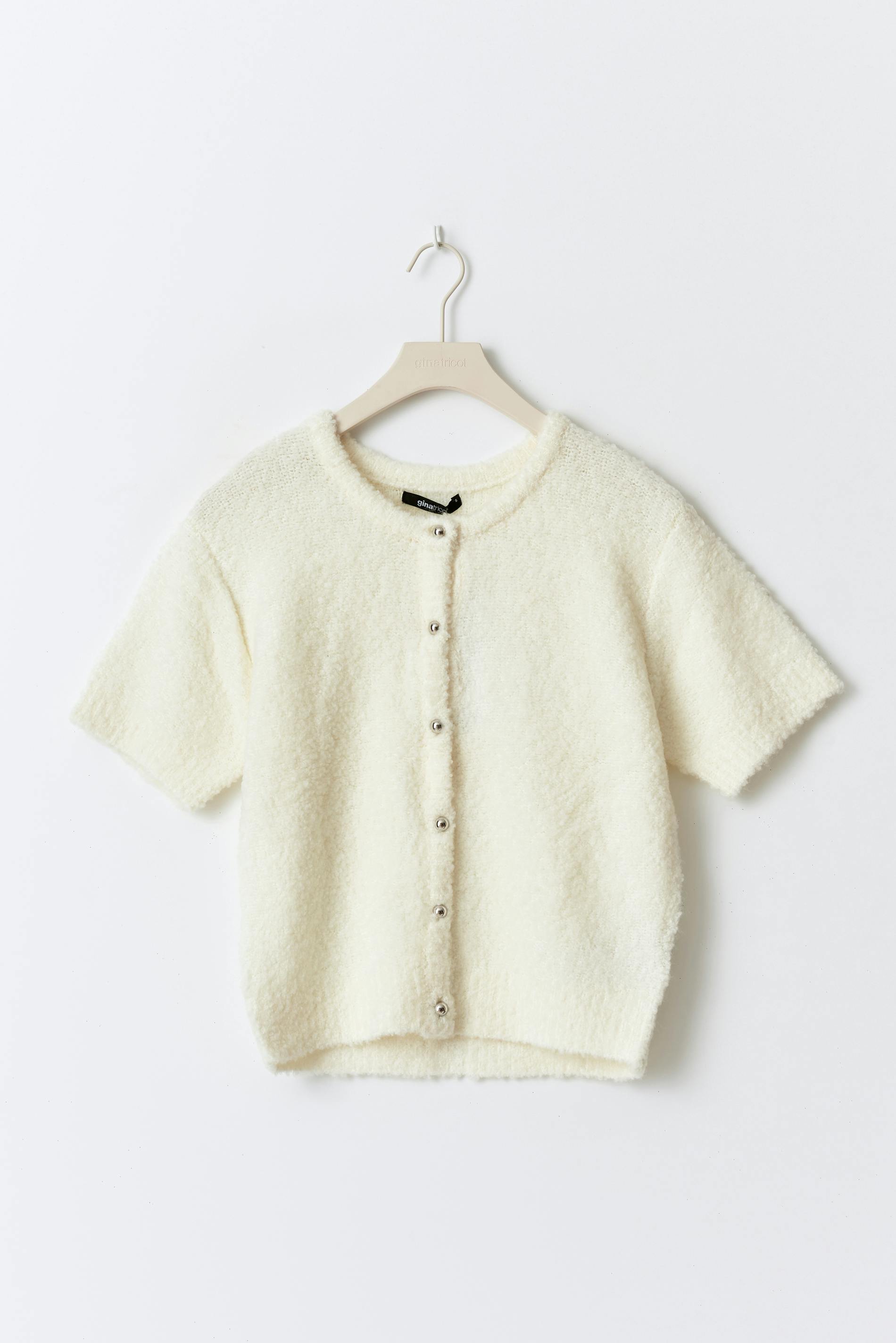 Knitted boucle cardigan