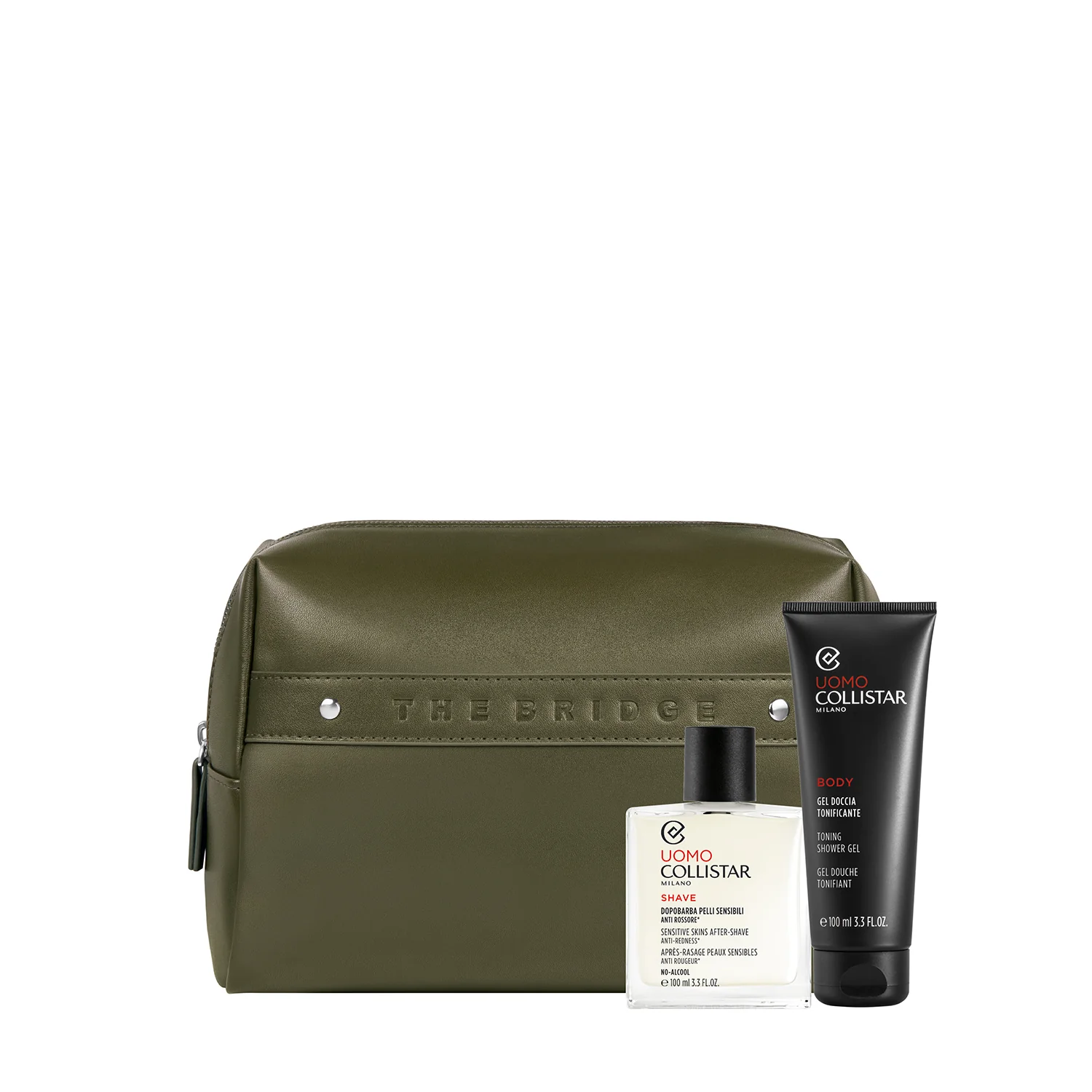 Set para después del afeitado para hombre para piel sensible: set corporal, bálsamo para después del afeitado, gel de baño y ducha.
