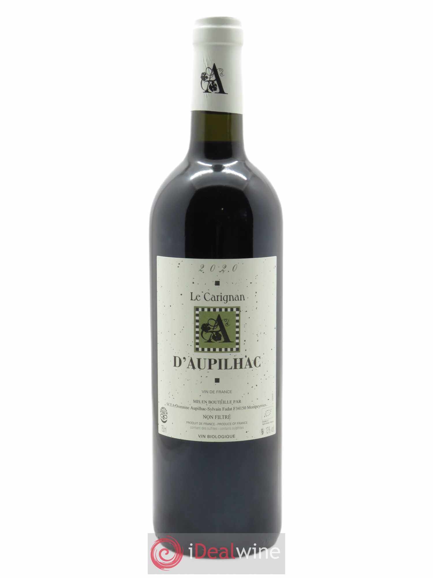 Vin de France Aupilhac (Domaine d') Le Carignan Sylvain Fadat  2020 - Lot de 1 Bouteille