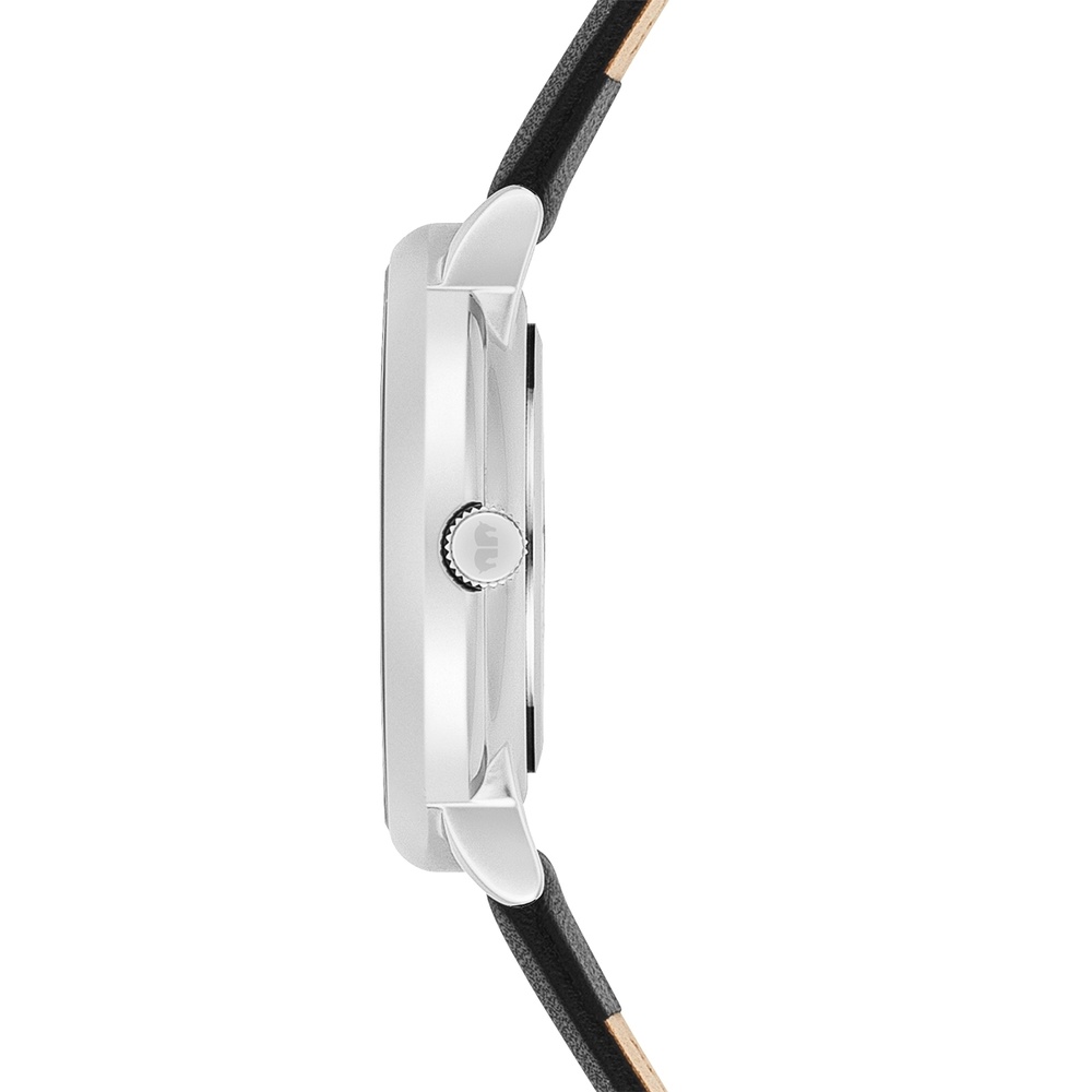 Rhodenwald & Söhne Montre à quartz Pamina en Argent Cuir véritable en Noir Montre