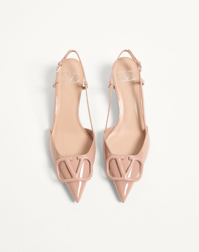 Sapato de salto VLogo Signature Patent Slingback 40mm