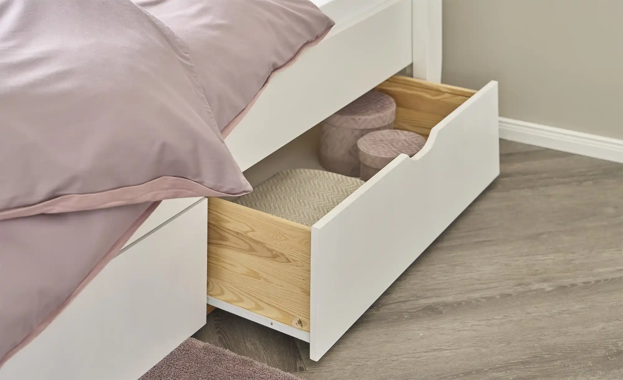 Timber Massivholz-Bettgestell mit Bettschubkästen Timber
