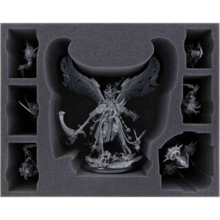 Feldherr Schaumstoffeinlage für Mortarion + Foetid Bloat-drone + 5 Miniaturen