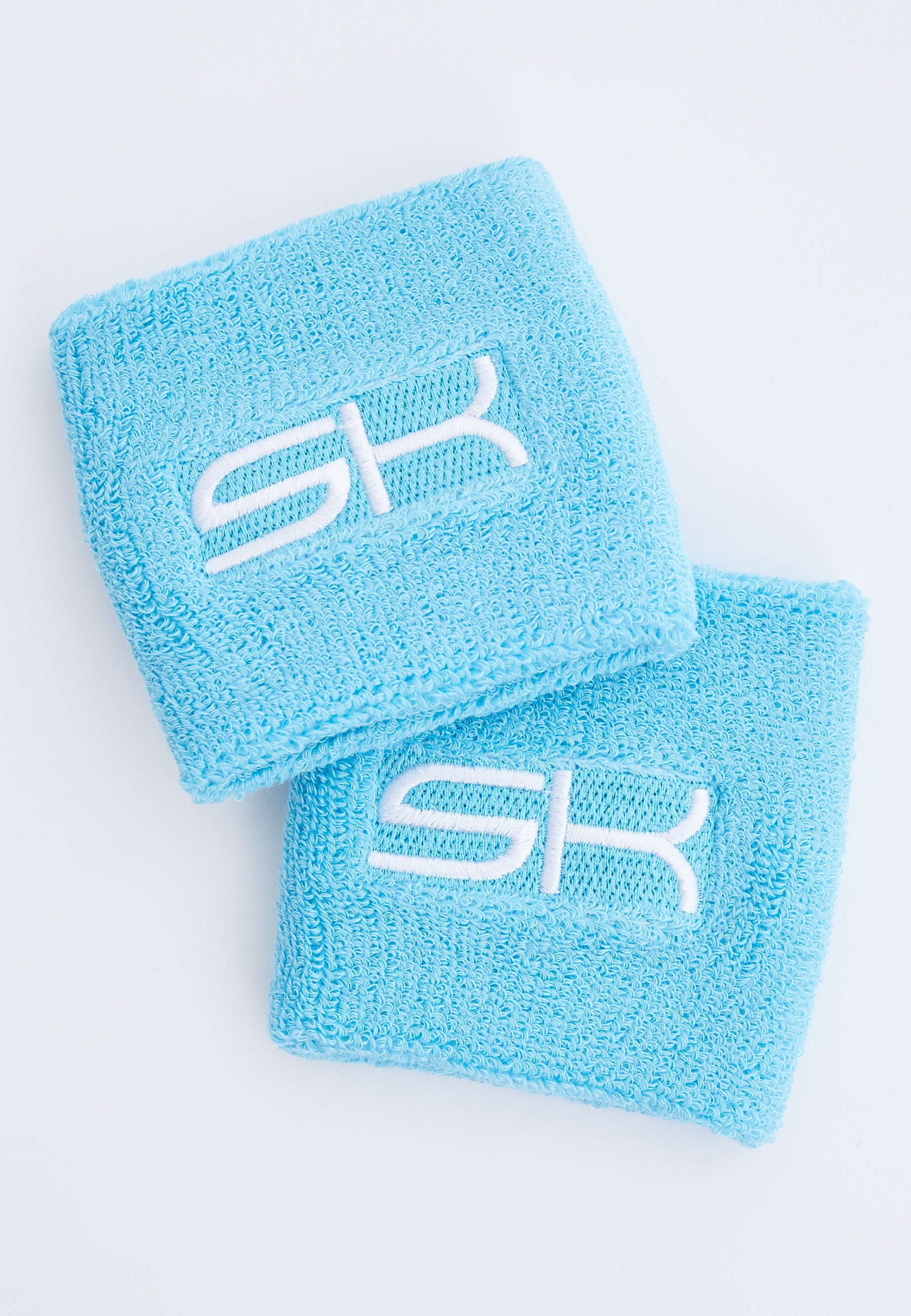 SPORTKIND Schweißband Tennis Schweißbänder klein 2er Set unisex Kinder & Erwachsene, hellblau