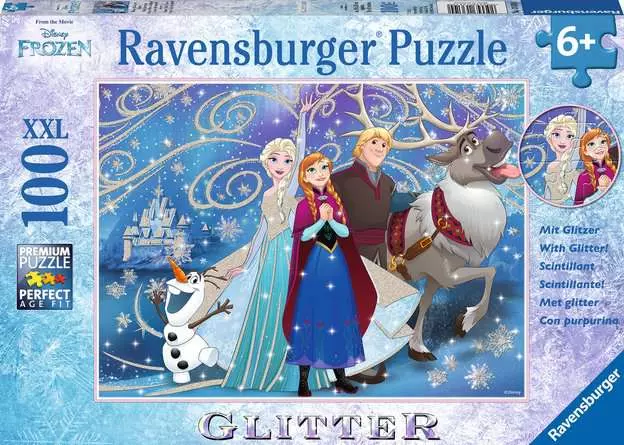 Kinderpuzzle ab 6 Jahren - Frozen - Glitzernder Schnee - 100 Teile