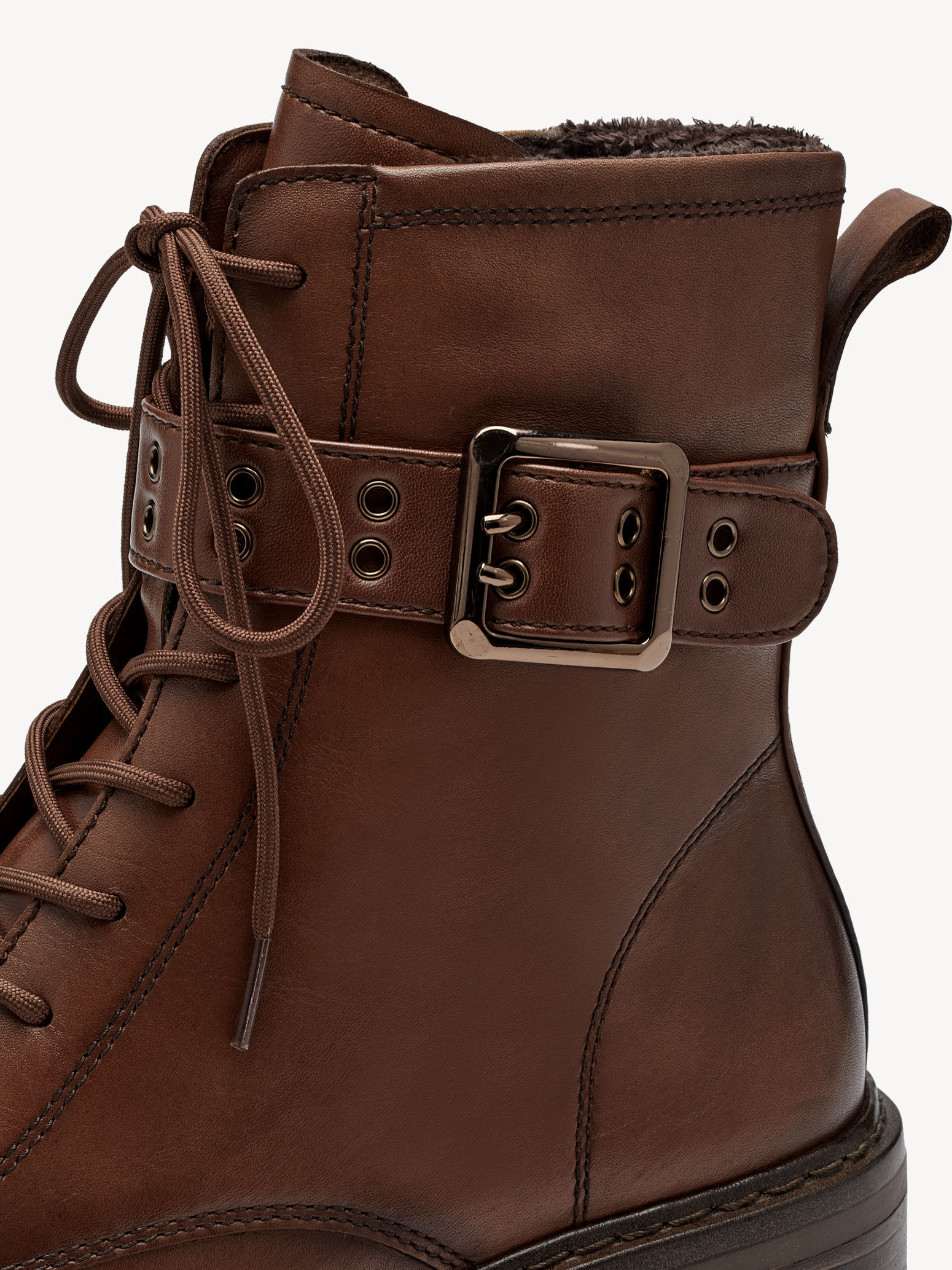 Bottine en cuir - marron