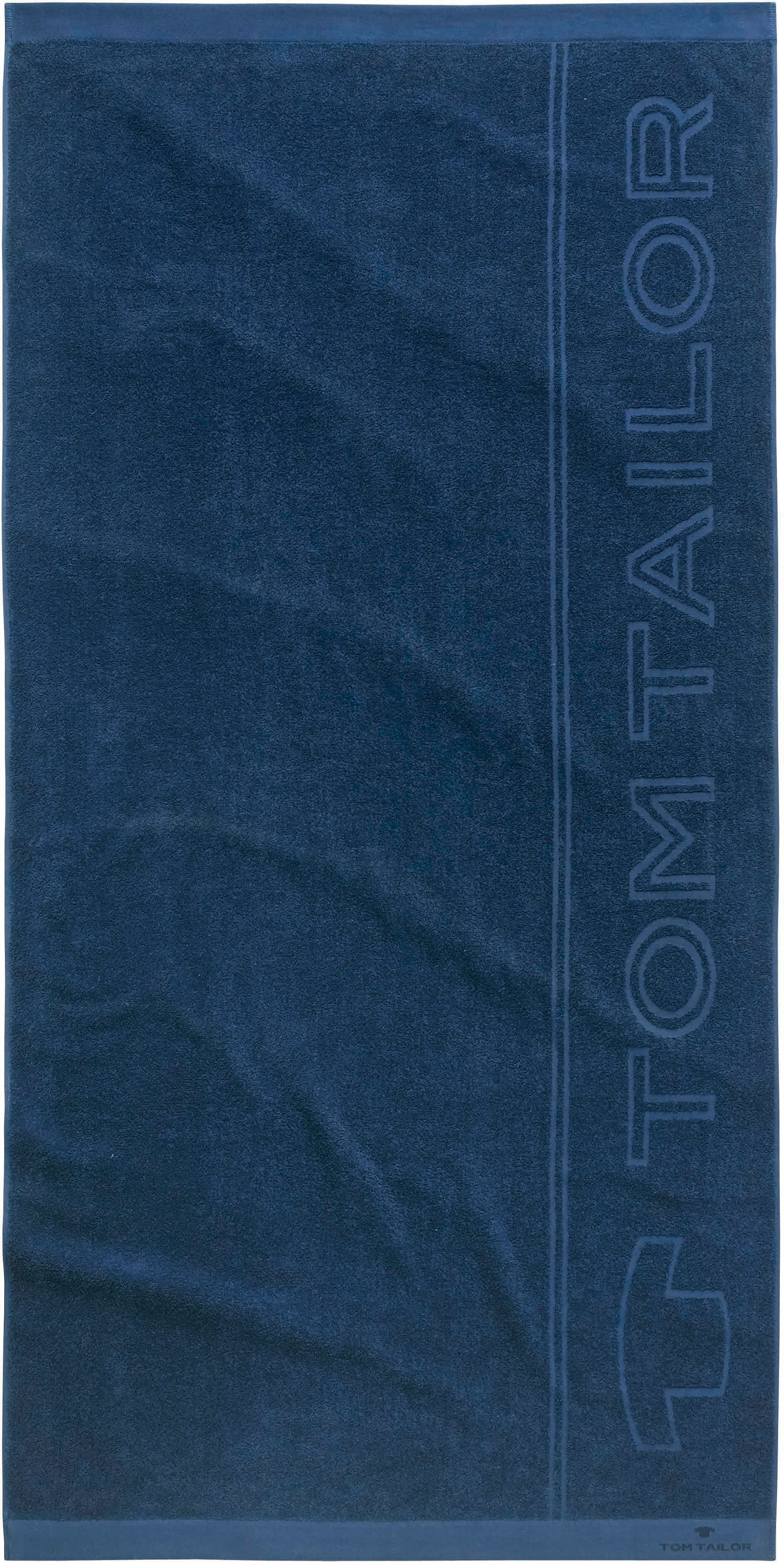 TOM TAILOR HOME Saunatuch Sam, Frotteevelours (1-St), mit großem Logodruck