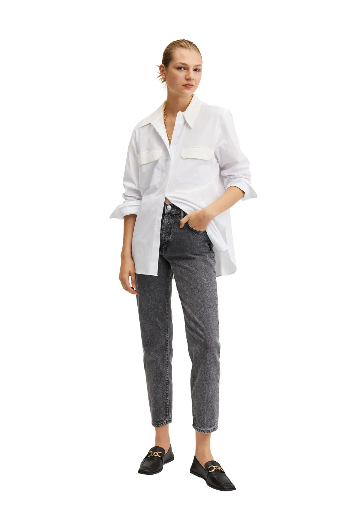 MANGO  Graue Damenjeans 27011119