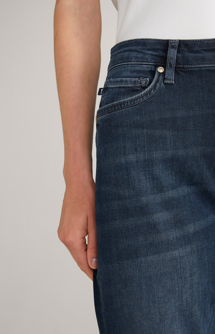 Wide Leg Jeans in Dark Denim Blue