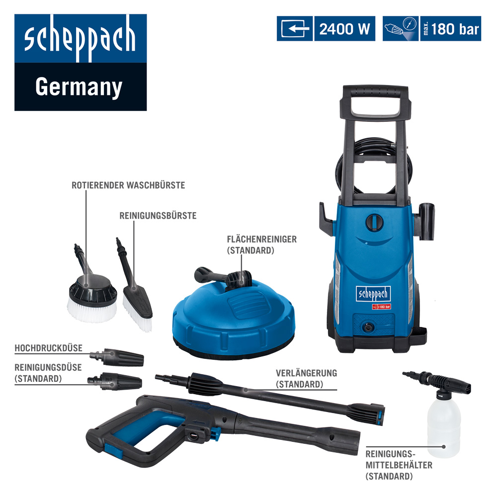 Scheppach Elektro-Hochdruckreiniger HCE2400