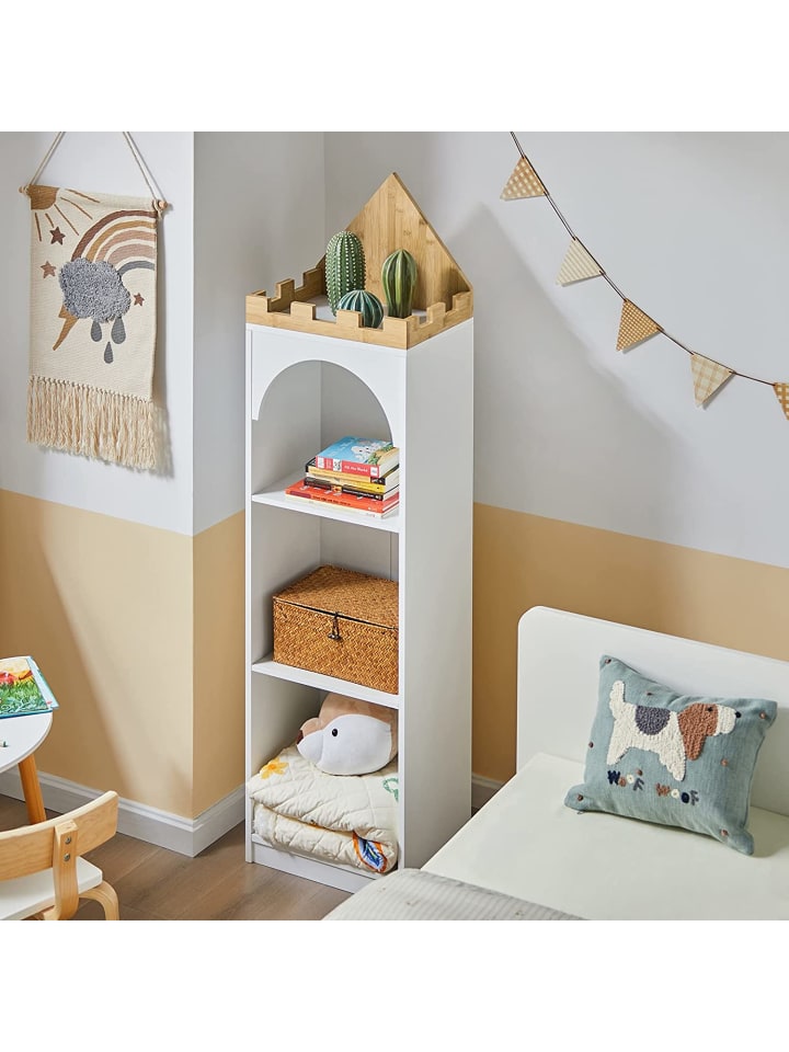 SoBuy Kinderregal in Weiß und Natur - (B)40 x (H)150 x (T)30cm günstig kaufen onesize