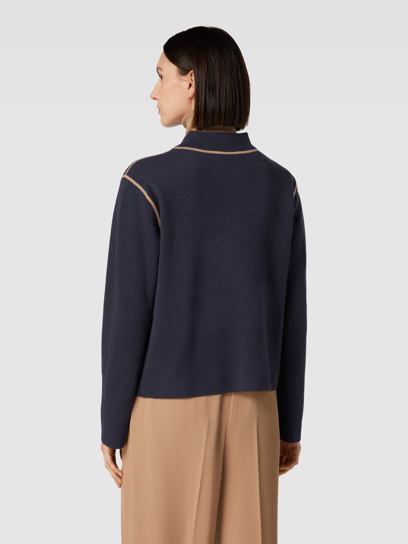 Blazer mit Viskose-Anteil und Knopfverschluss in marineblau