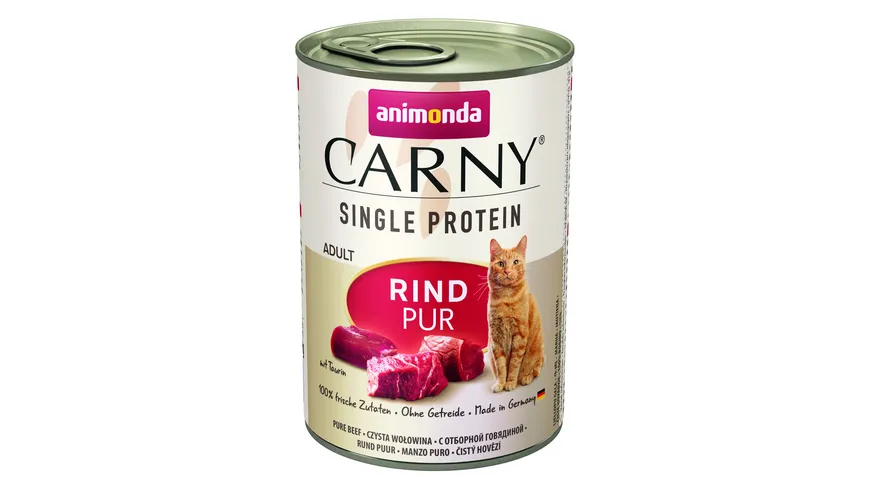 ANIMONDA Katzennassfutter Carny Adult Single Protein Rind pur 400 g