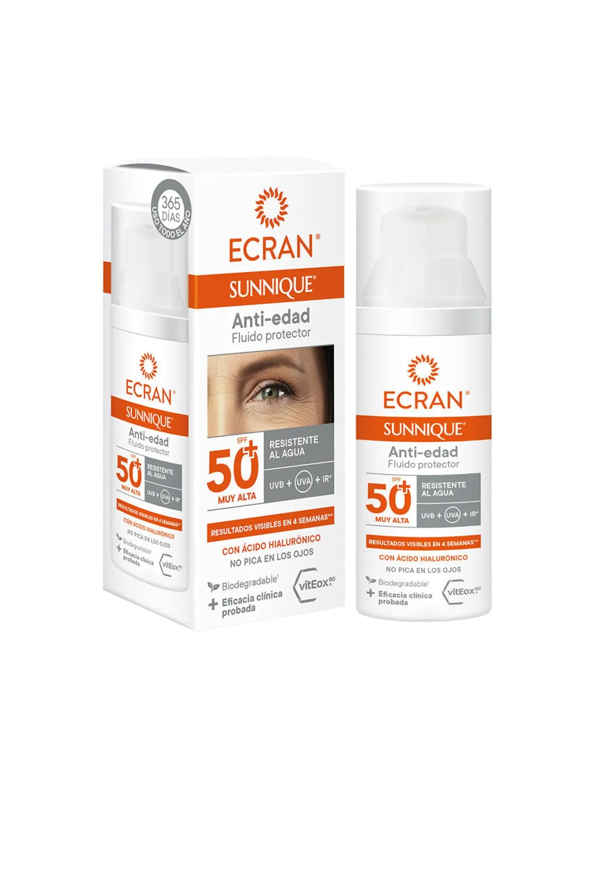 Ecran  Sunnique Anti-Aging-Gesichtsbehandlung Spf50+ Ecran 50 ml