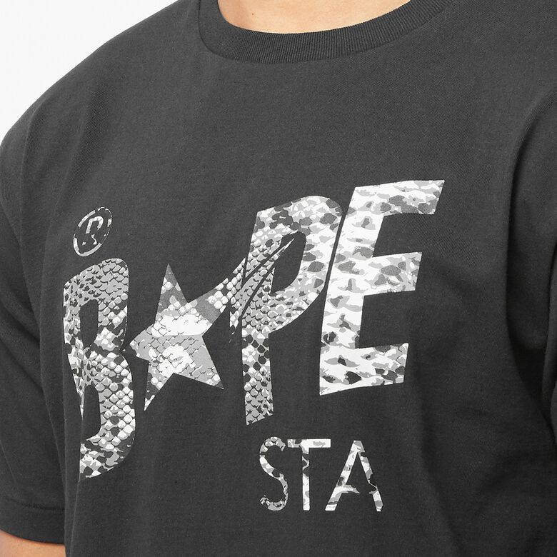 A Bathing Ape Snake Bape Sta Logo Tee M black/grey