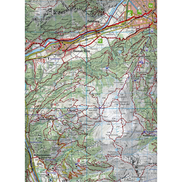 Arosa - Lenzerheide - Savognin 35 Wanderkarte 1:40 000 matt laminiert - Wanderkarte