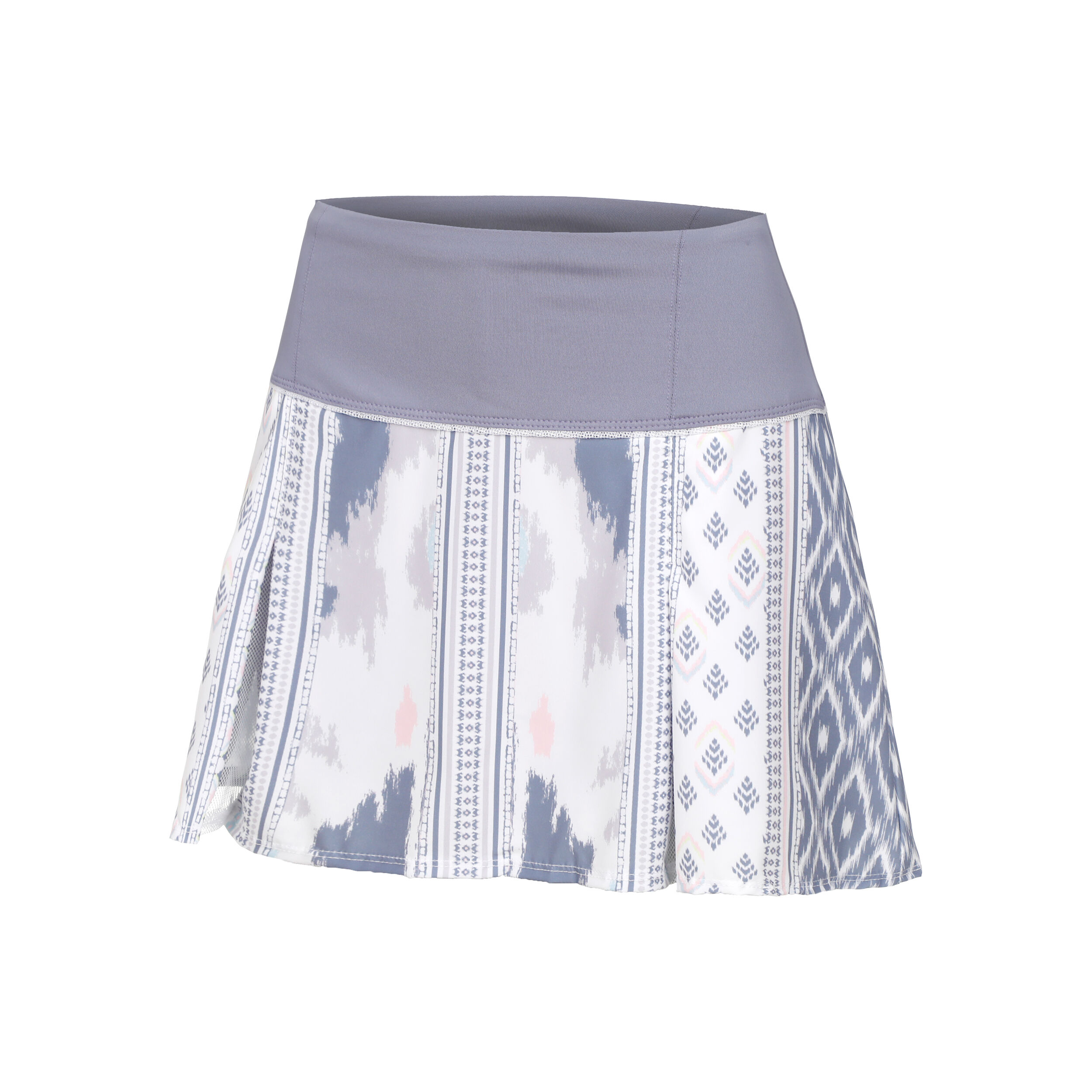 Long Fancy Ikat Rock Damen - Flieder, Mehrfarbig