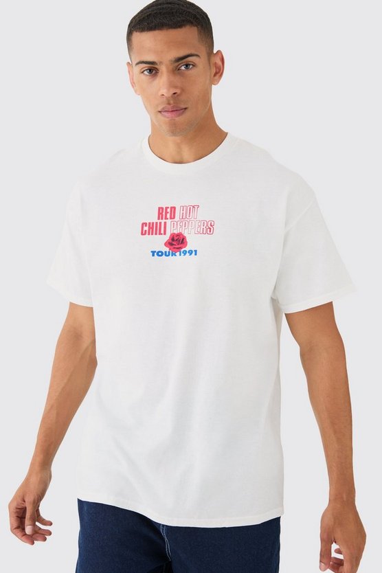Oversize T-Shirt mit lizenziertem Red Hot Chili Peppers Print