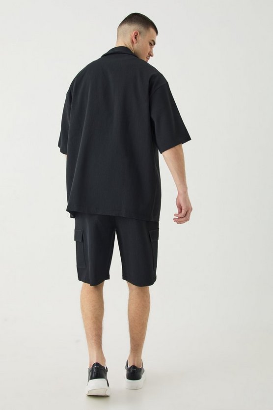 Tall kurzärmliges Oversize Hemd