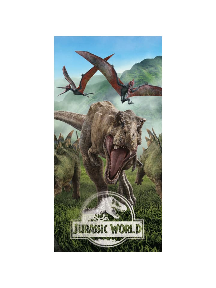 Jurassic World Baumwolle Strandtuch Frottee Badetuch mit Premium Druck, 70x140 cm in Mehrfarbig günstig kaufen 70 x 140 cm