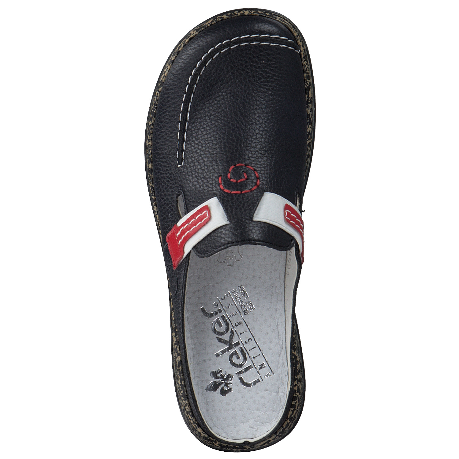 Rieker 46393, Pantoletten, Damen, navy/rosso