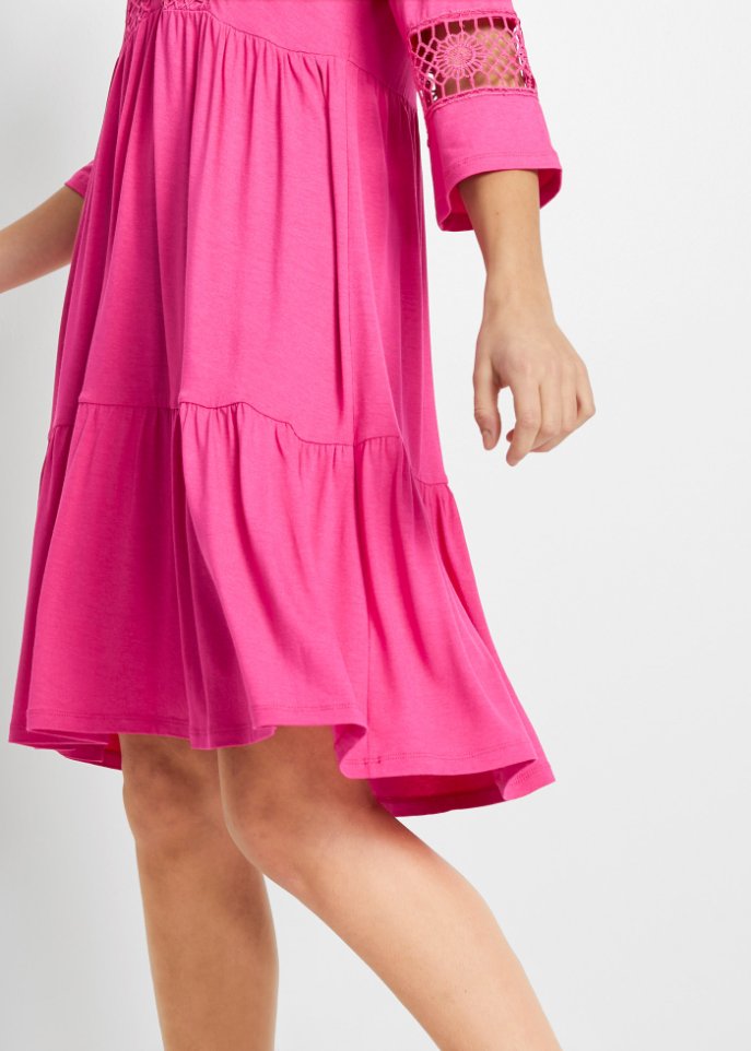 Tunika-Kleid mit Spitze