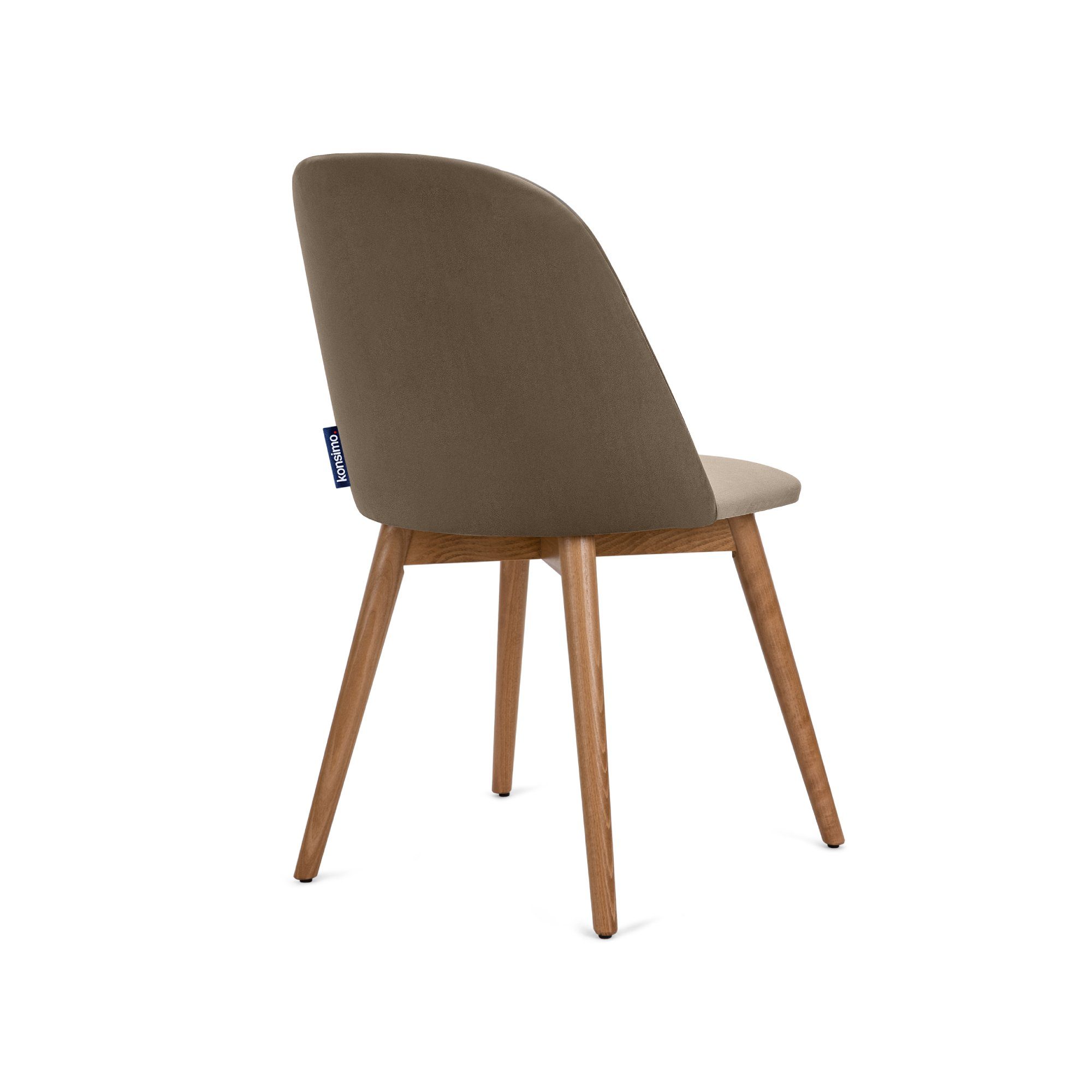 Konsimo Polsterstuhl BAKERI Esstischstühl Wohnzimmerstühl Küchenstühl Esszimmer Stühl (Esszimmerstühl, 1 St), Gestell aus Massivholz, Velours-Sitz