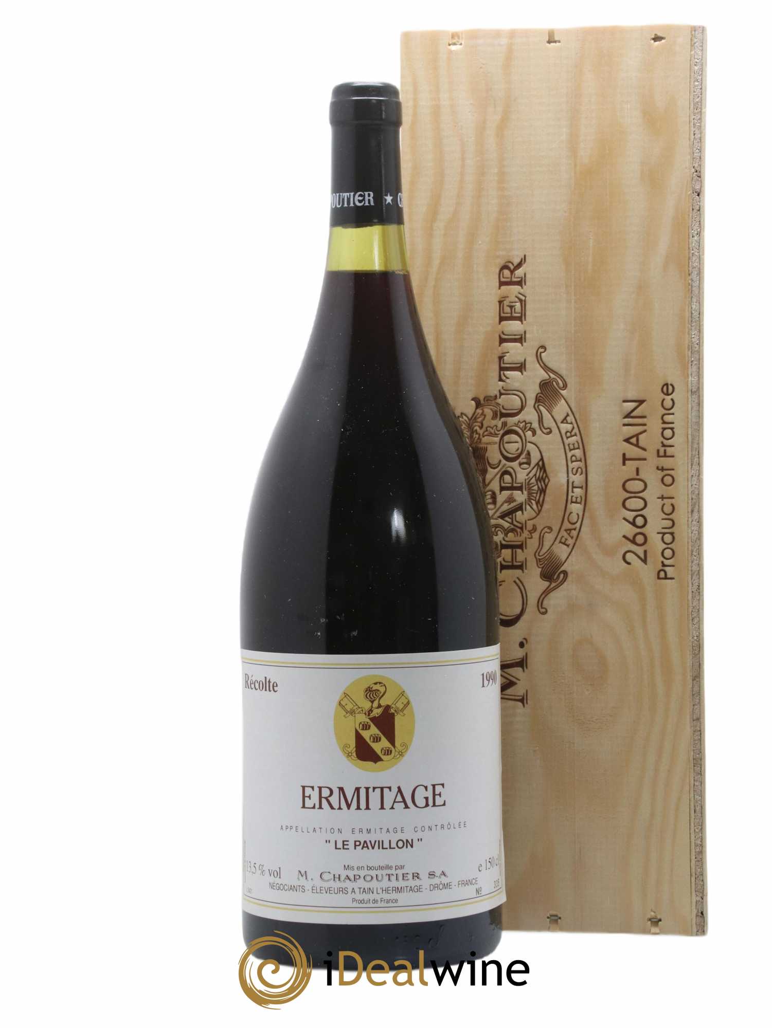 Hermitage Ermitage Le Pavillon Chapoutier  1990 - Lot de 1 Magnum