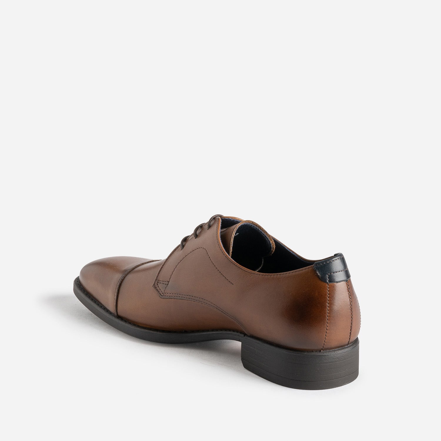 Derby FLUCHOS camel cuir bout Molière