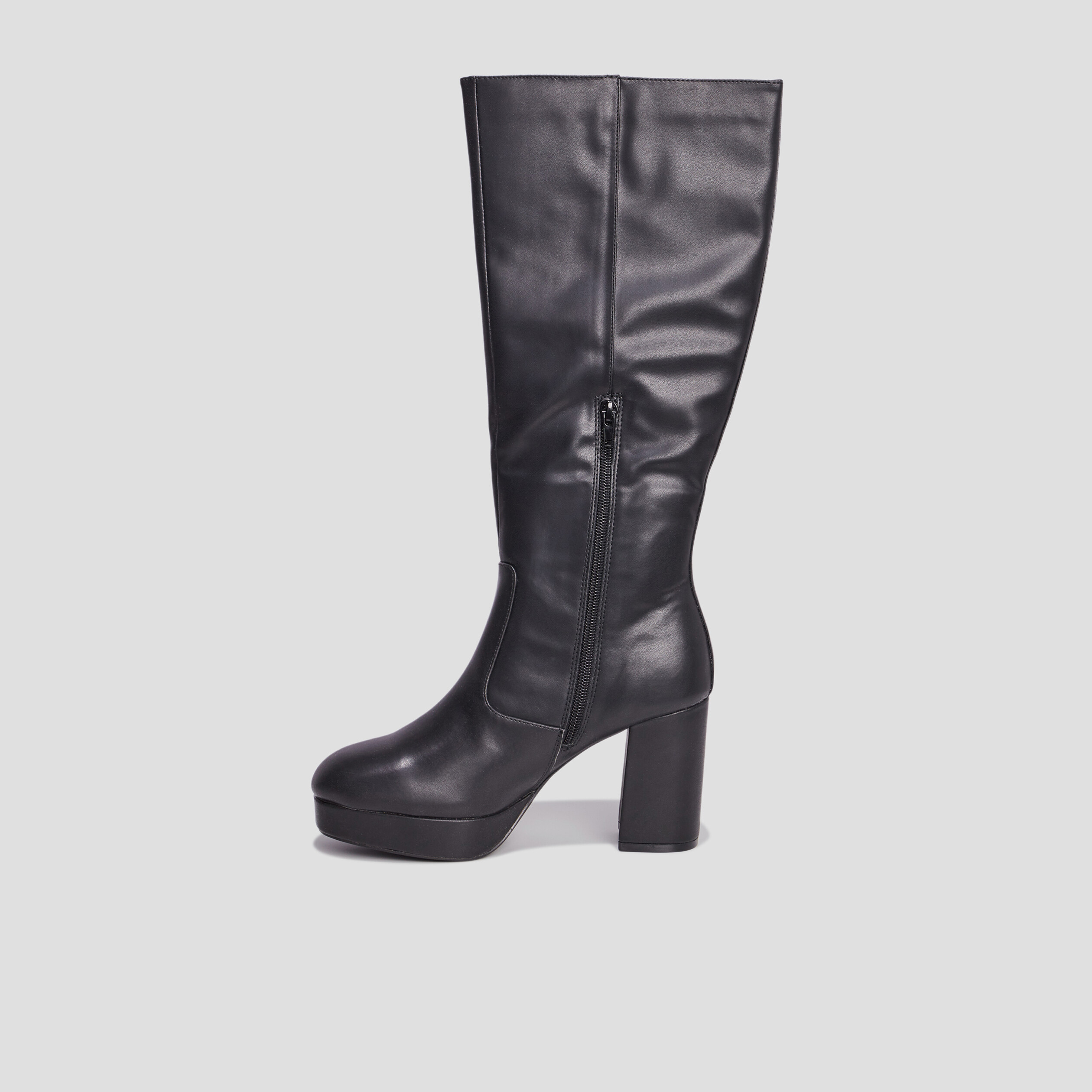 Bottes à talons hauts noir femme | La Halle