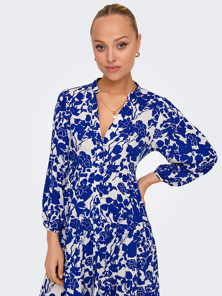 ONLY Kleid in Weiß/ Blau günstig kaufen