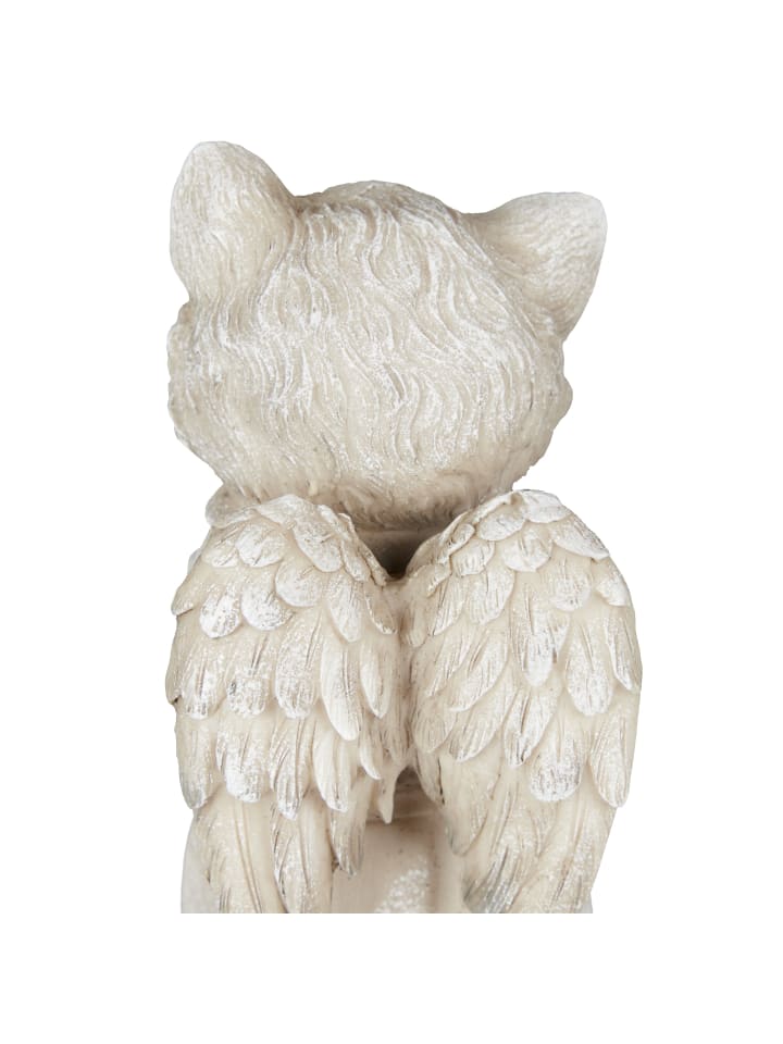 relaxdays Katzen-Grabschmuck in Creme - (B)8,5 x (H)18 x (T)9 cm günstig kaufen onesize