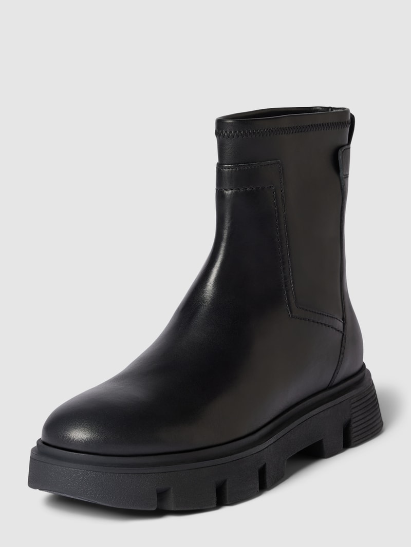Boots aus Leder-Mix Modell 'VILDE' in schwarz
