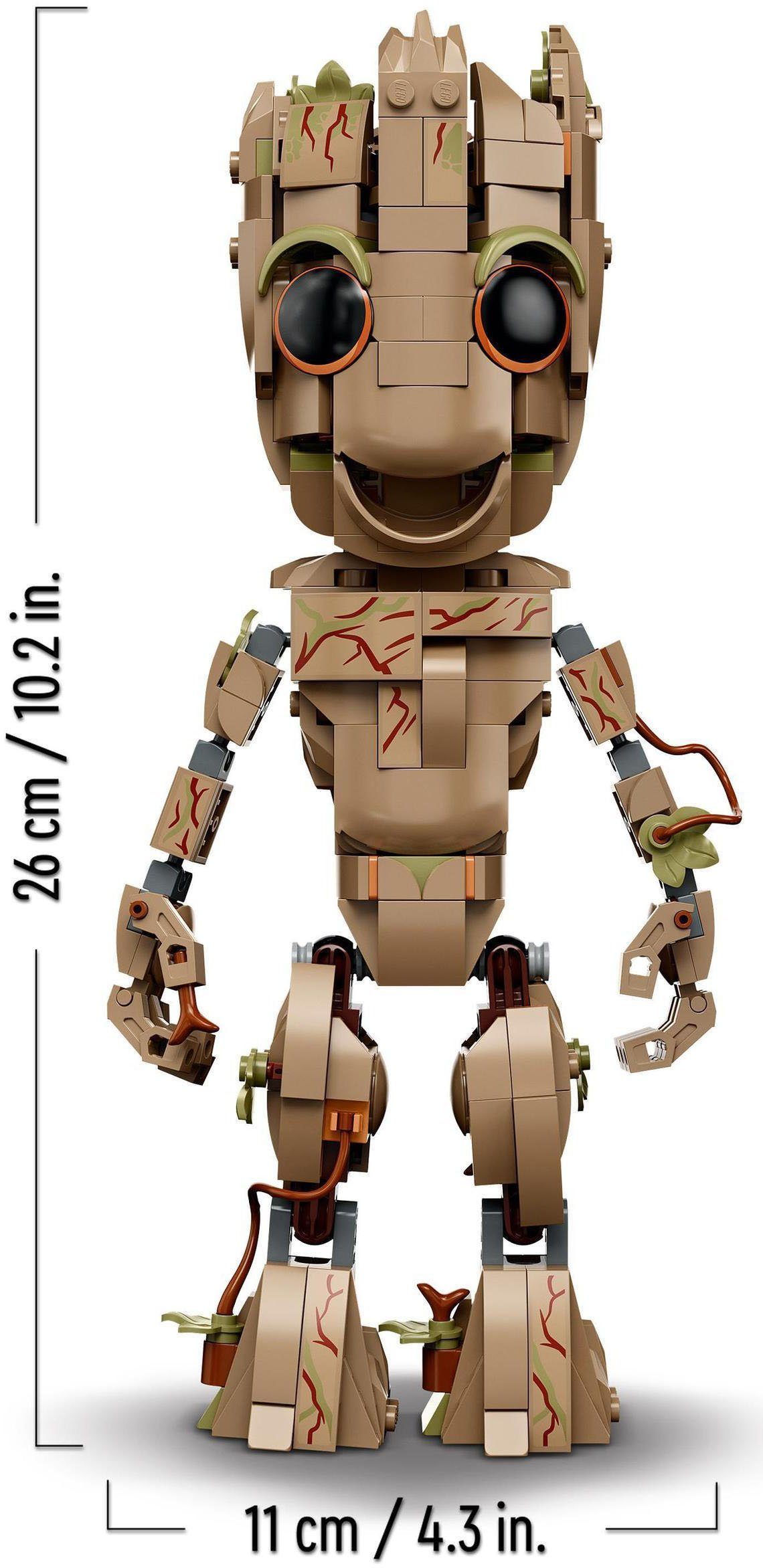 LEGO® Konstruktionsspielsteine Ich bin Groot (76217), LEGO® Marvel, (476 St), Made in Europe