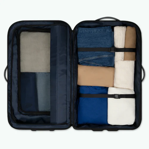 Berlin large 2-wheel soft suitcase, black