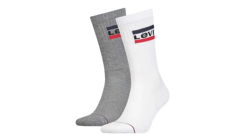 Levis Herren Sportsocken 2er Pack white / grey
