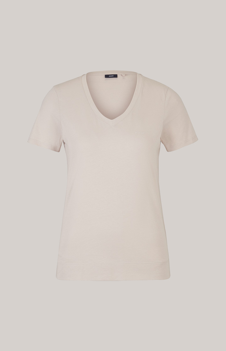 Baumwoll-T-Shirt in Beige