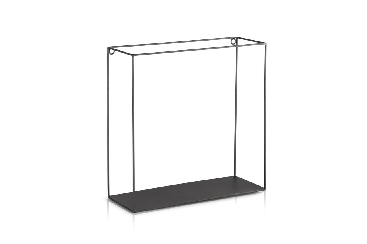 Lifa Living Wandregal Gerona, 3 Stück, Schwarz, aus Metall