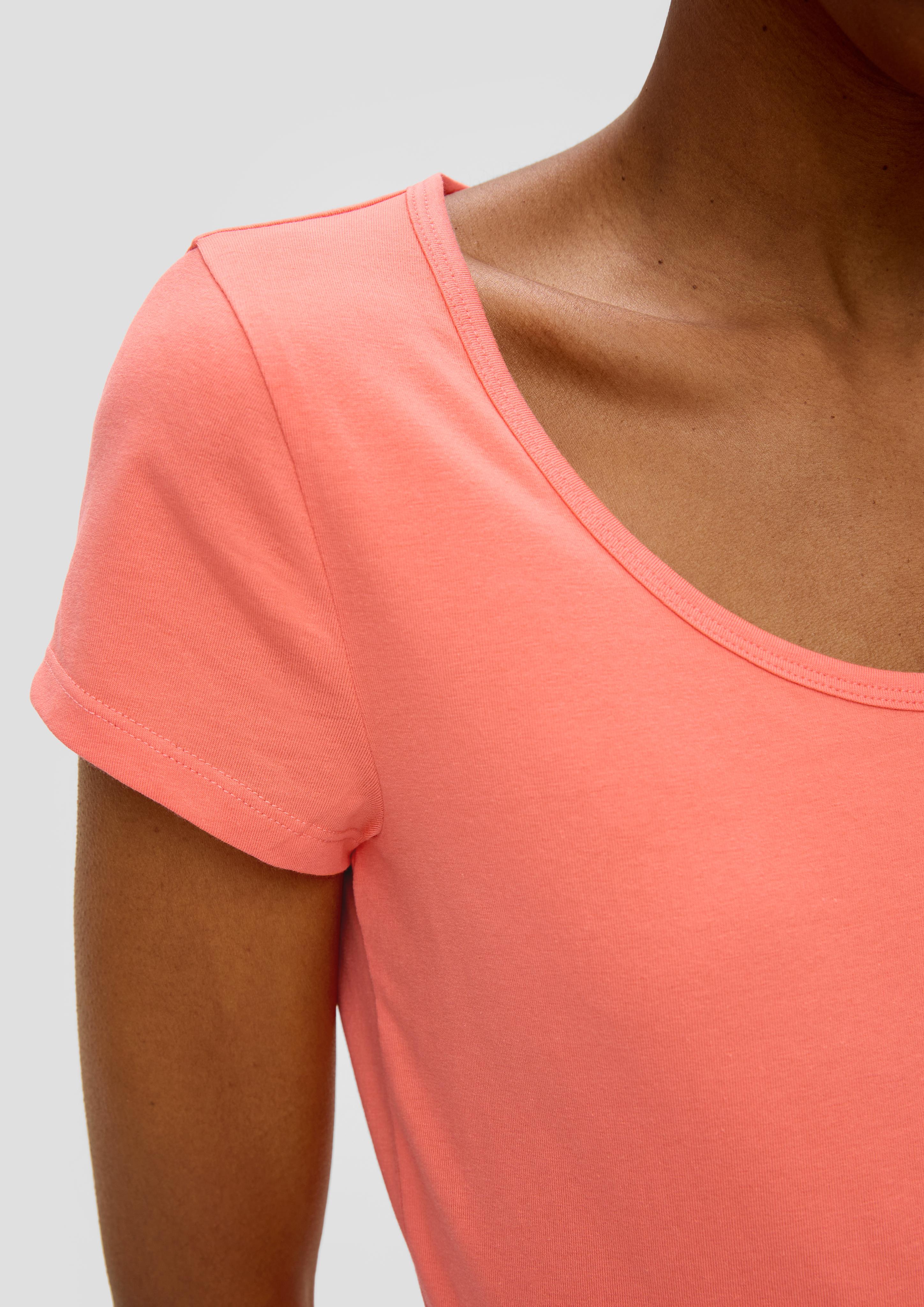 T-Shirt mit U-Ausschnitt  2144036-2347