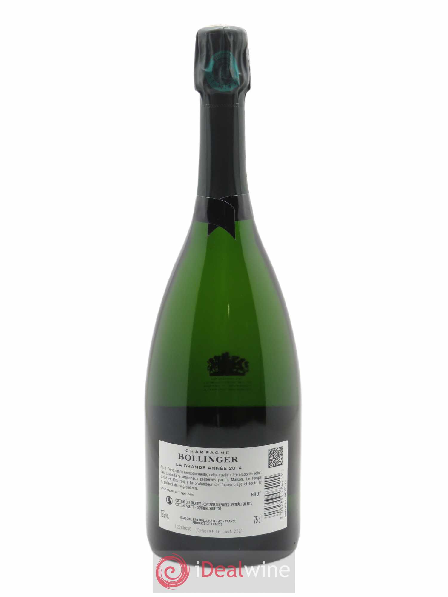 Grande Année Bollinger  2014 - Lot de 1 Bouteille